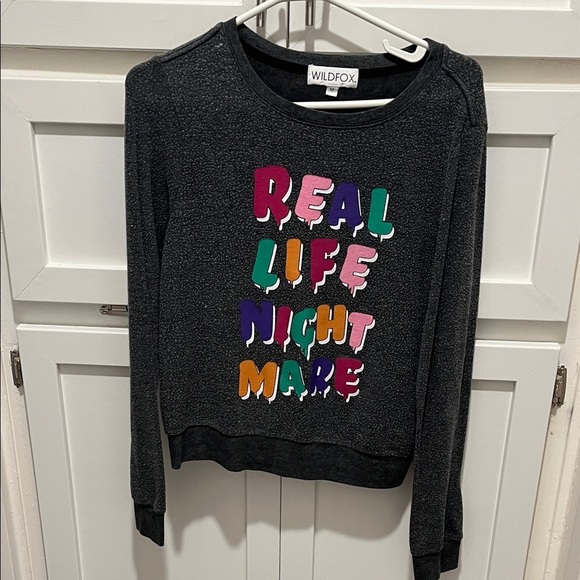 Wildfox Tops - Wildfox Dark Gray Knit Top